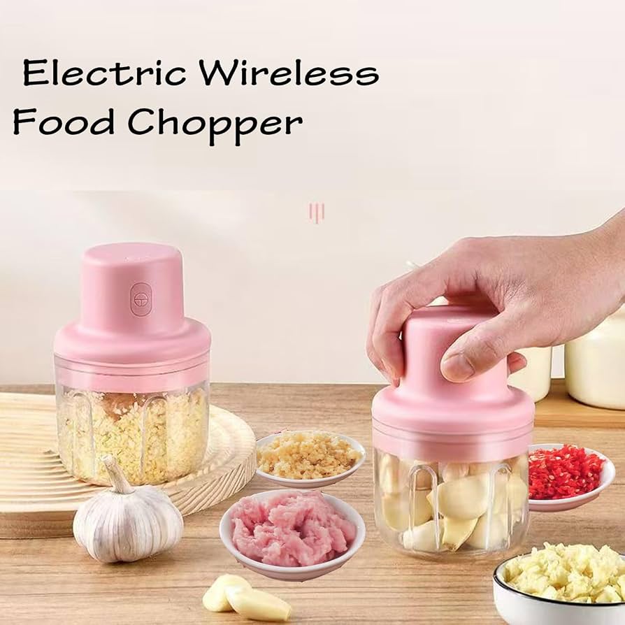 Mini Food Chopper Portable USB Rechargeable